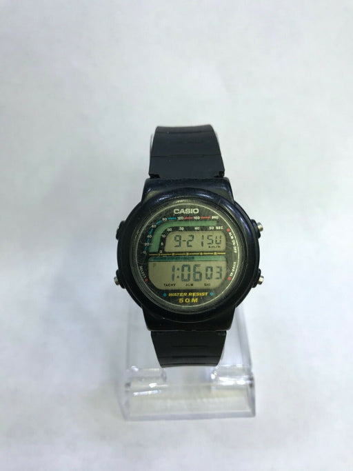 Casio TRW-21 Digital Watch Vintage Rare 861 Tachy Meter WR 50M Year 1989 TRW21