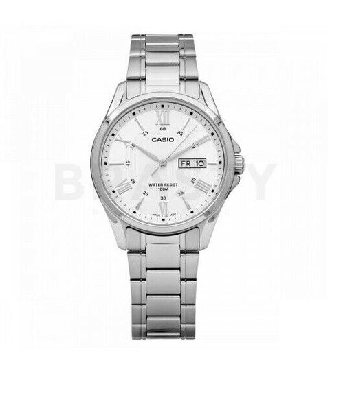 Casio MTP-1384D-7A Stainless Steel Analog Mens Watch 100M WR MTP-1384 Original