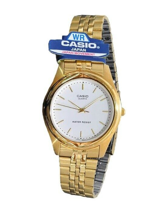 Casio MTP-1129N-7A Gold Tone Stainless Steel Analog Mens Watch MTP-1129 New