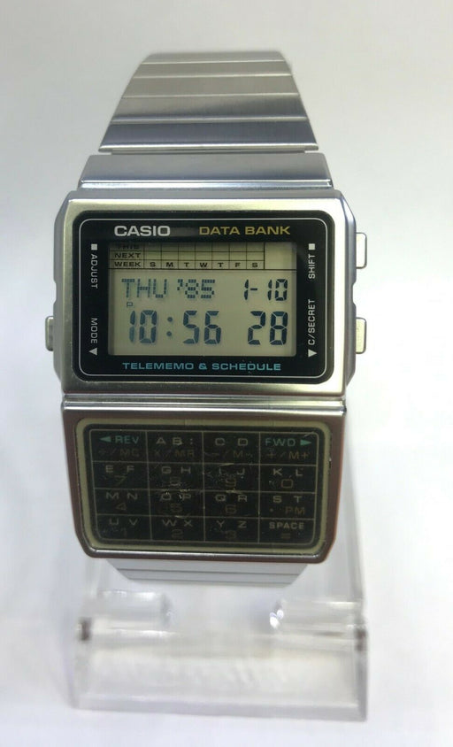 Casio DBC-610A-1A Refurbished Databank Calculator Watch 50 Page Telememo DBC-610