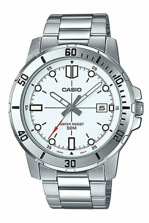 Casio MTP-VD01D-7E Original Analog Mens Watch Silver Stainless Steel MTP-VD01D
