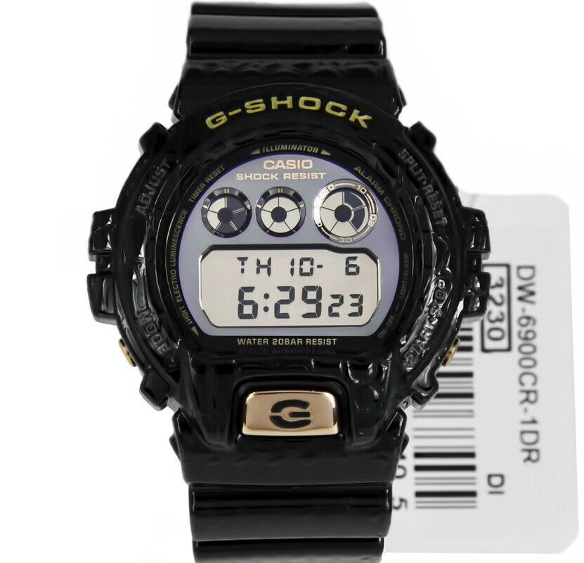 Casio G-Shock DW-6900CR-1D Crocodile Black Digital Watch Diver DW-6900 200M  WR