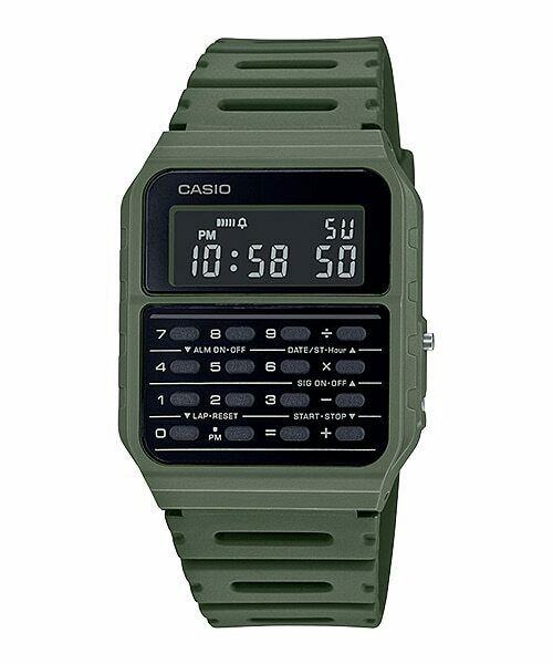 Casio CA-53WF-3B Calculator Green Digital Mens Watch Original New Classic CA-53