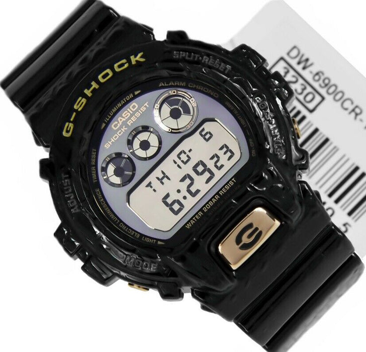 Casio G-Shock DW-6900CR-1D Crocodile Black Digital Watch Diver DW-6900 200M WR
