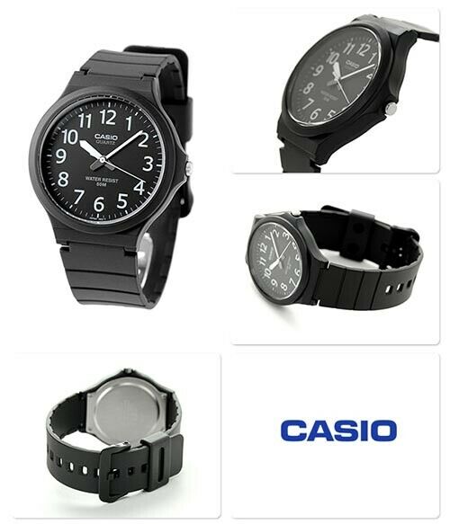 Casio MW-240-1B Resin Analog Mens Watch WR MW-240 Original New WR 50M