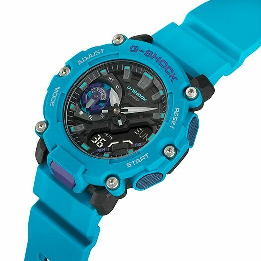 Casio G-Shock GA-2200-2A Carbon Core Guard Blue Analog Digital Watch GA-2200