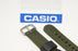 Original Casio SGW-100B-3V Green Nylon & Black Leather  Watch Band SGW-100B