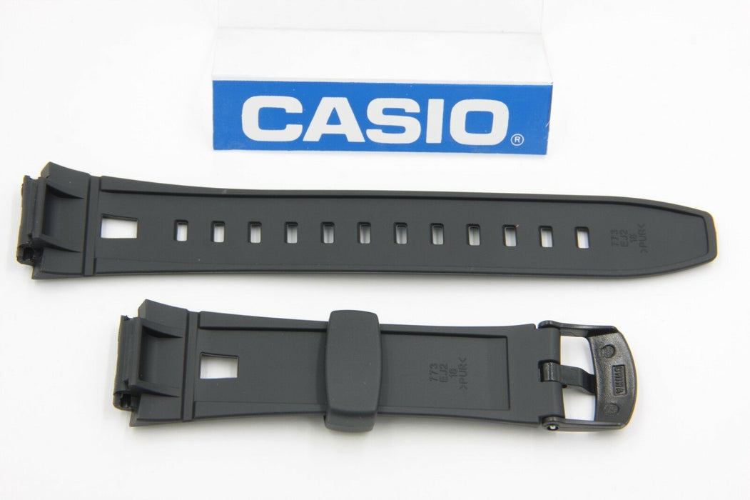 Casio AQ-190W Original Genuine New Black Watch Band Rubber Strap 18mm AQ-190