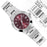Casio New LTP-1241D-4A2 Red Analog Womens Watch Date LTP-1241 Stainless Steel