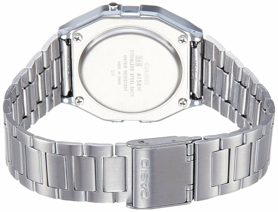 Retro Digital Unisex Casio Watch A-158W Original Factory New Digital A158 Silver