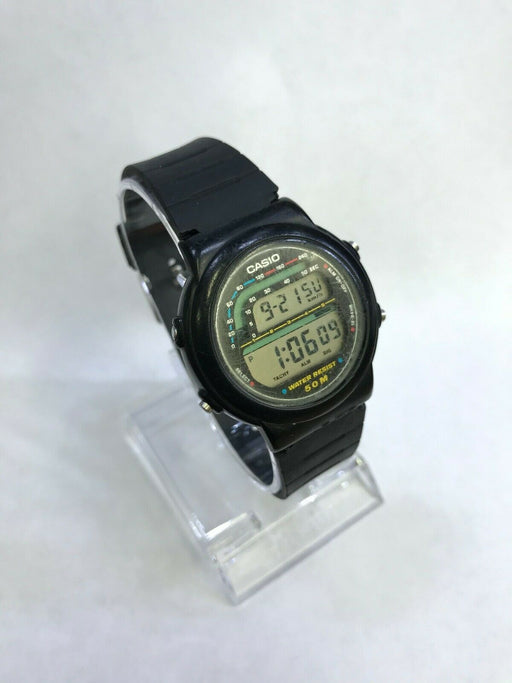 Casio TRW-21 Digital Watch Vintage Rare 861 Tachy Meter WR 50M Year 1989 TRW21