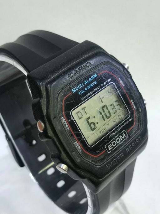 Pre-Owned Used Casio DW-230 Tel & Date Digital Mens Watch Rare Multi Alarm 200M