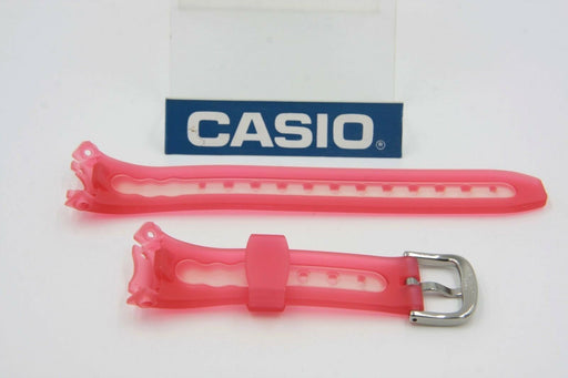 Original Casio Baby-G Watch Band BG-163-4V Dark Red & Clear Pink Rubber BG-163