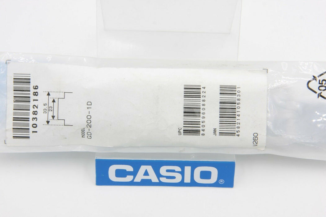 Casio G-Shock Original Watch Band GD-200-1 Patterned Polished Black Strap GD-200