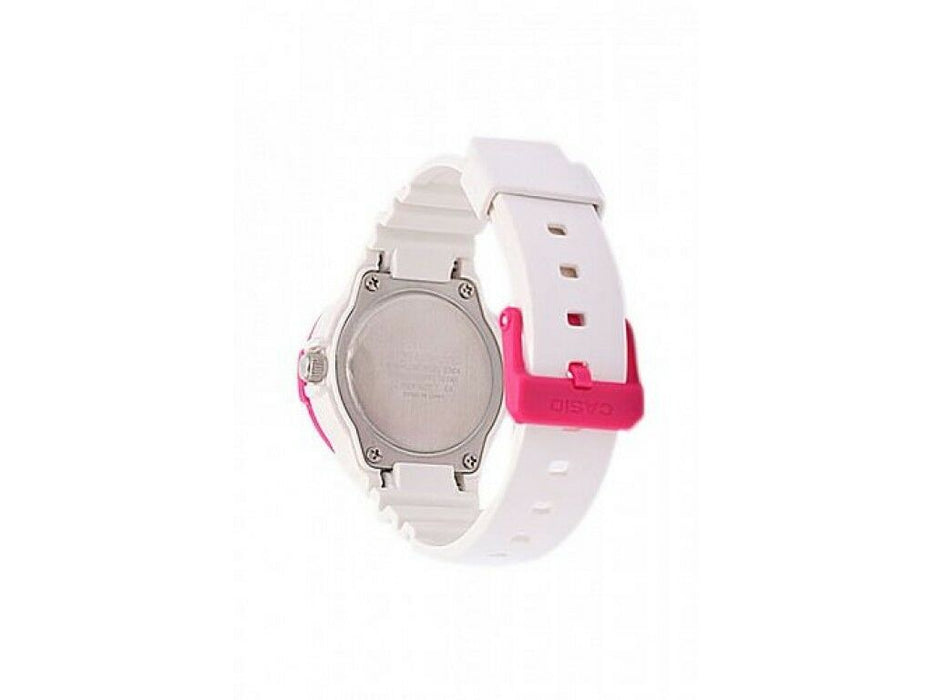 Casio Original New LRW-200H-4B White Pink Analog Womens Watch 100m WR LRW-200