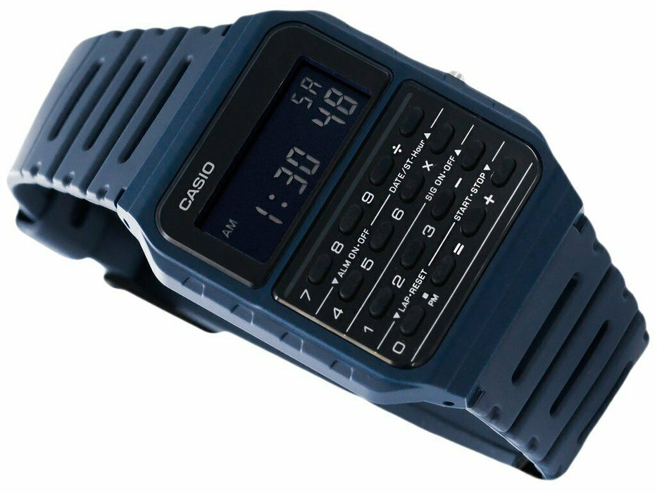 Casio CA-53WF-2B Class — Mens Watch Blue New Time Original Digital Finest Calculator