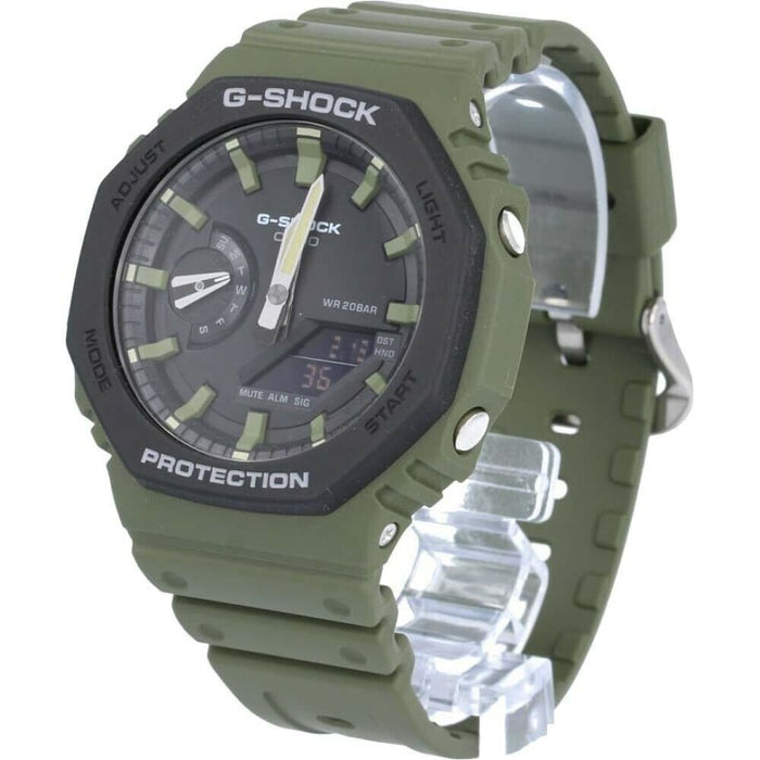 Casio G-Shock GA-2110SU-3A Carbon Core Guard Green Analog Digital Watch GA-2100