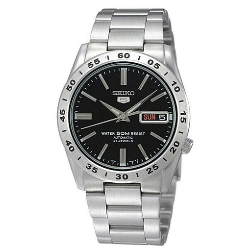 Seiko 5 SNKE01K1 Automatic Day-Date Black Dial Stainless Steel Mens Watch SNKE01