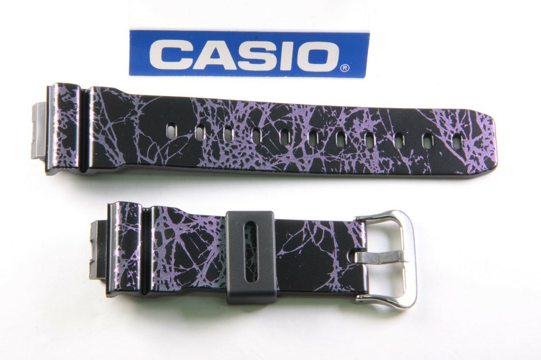 New Casio G-Shock DW-5600PM-1 Band & Bezel Combo Black Marble Pattern DW-5600