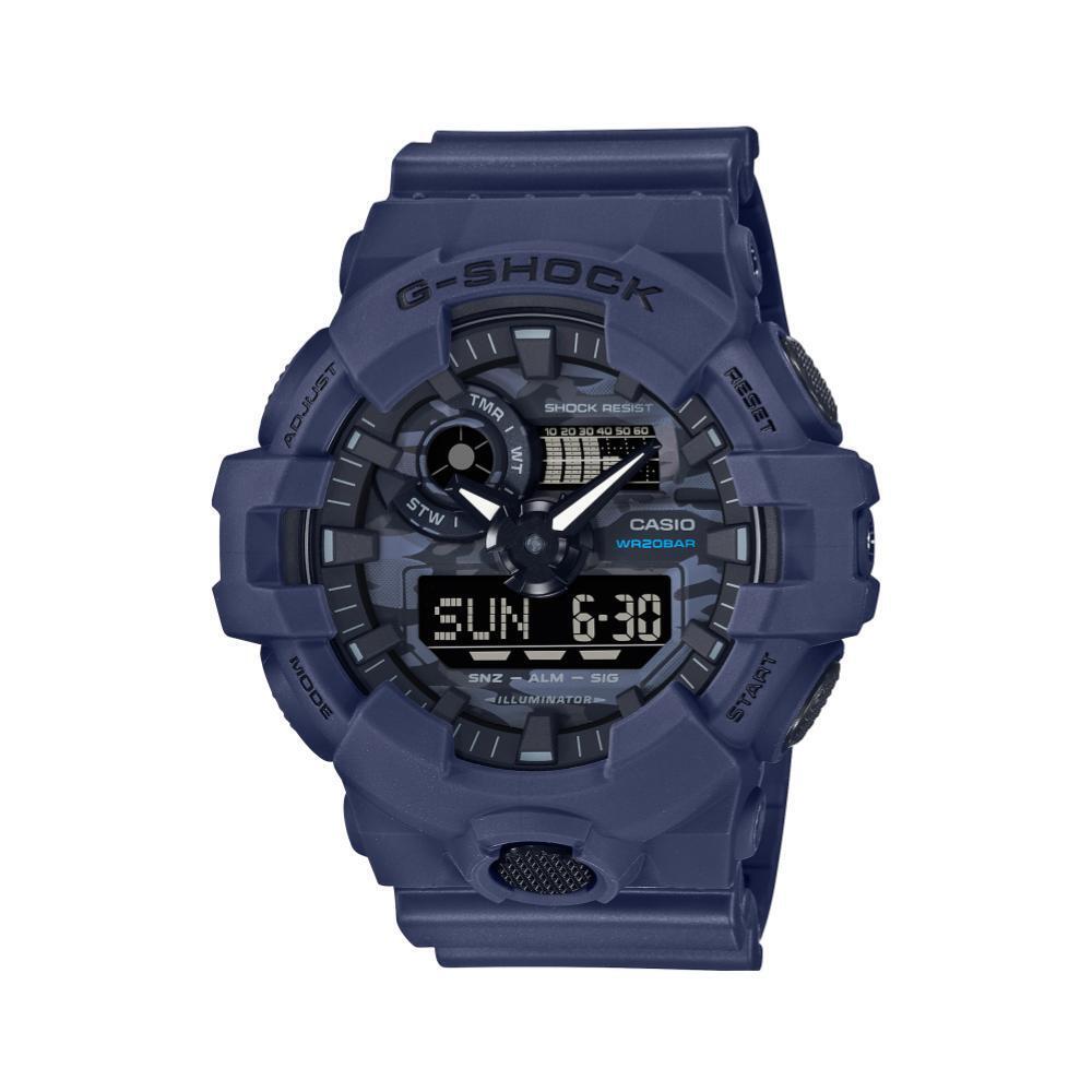 Casio G-Shock GA-700CA-2A Illuminator Blue Analog Digital Mens Watch GA-700 New
