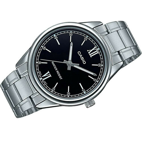 Casio MTP-V005D-1B2 New Original Stainless Steel Analog Mens Watch WR MTP-V005