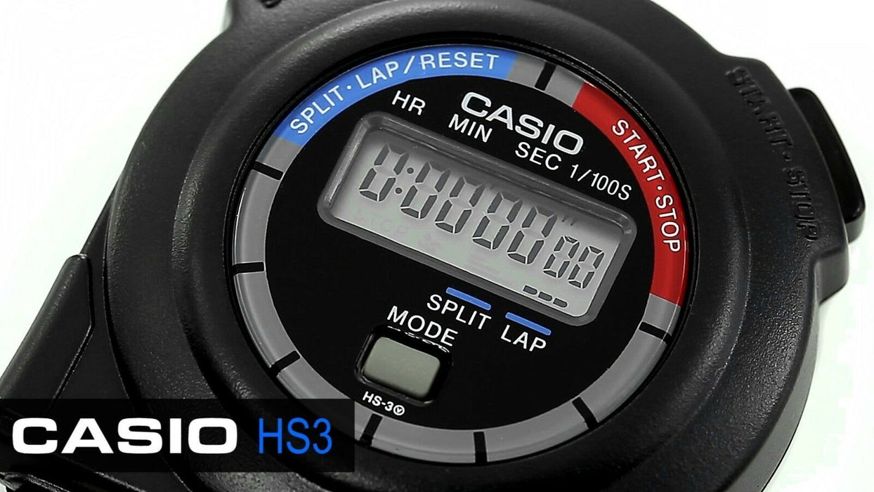 Casio Stopwatch HS-3V LCD Digital Sport Original New HS-3