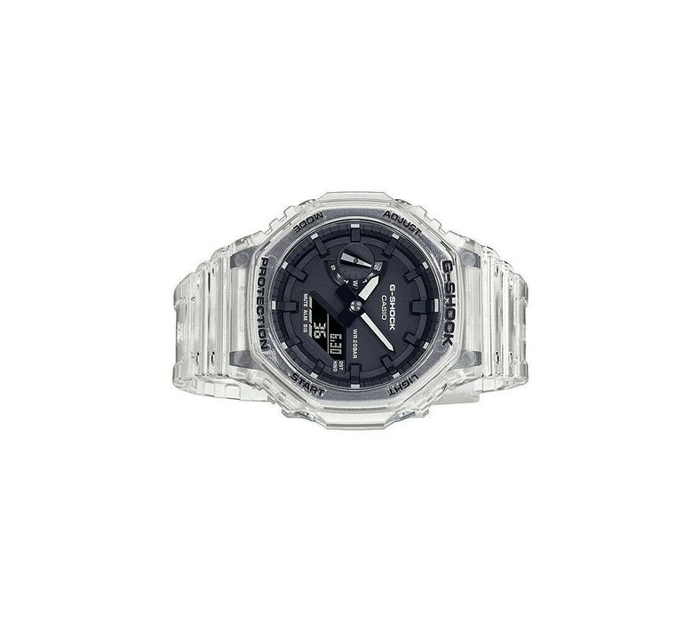 Casio G-Shock GA-2100SKE-7A Carbon Core Guard Transparent Analog Digital Watch