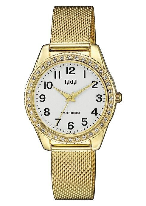 Q&Q By Citizen Q67A-004PY Stainless Steel Analog Women Watch Water Resistant 30M