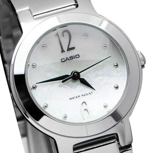 Casio LTP-1191A-7A Pearl Dial Stainless Steel Analog Womens Watch LTP-1191