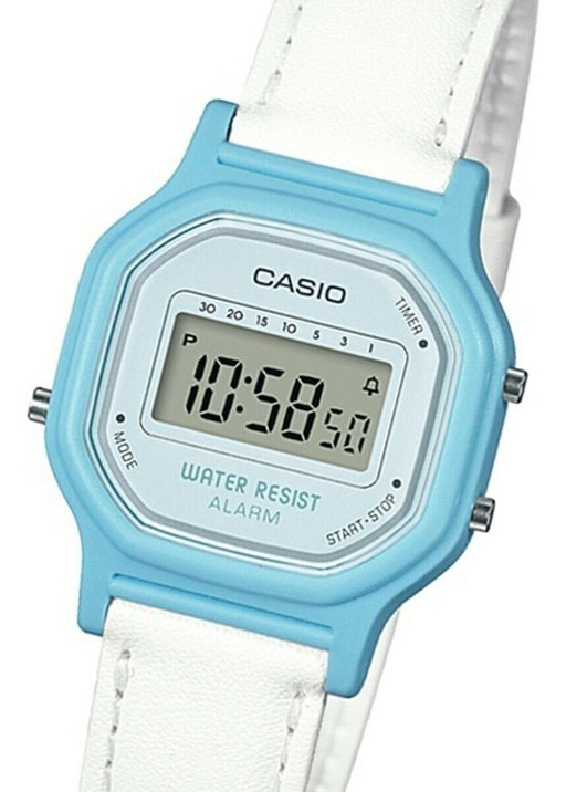 Casio LA-11WL-2A Original New Girls Blue Digital Leather Band Watch Alarm LA-11