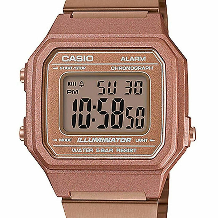 Casio B650WC-5A Retro Digital Square Unisex Watch Rose Gold D650WC 50M WR New
