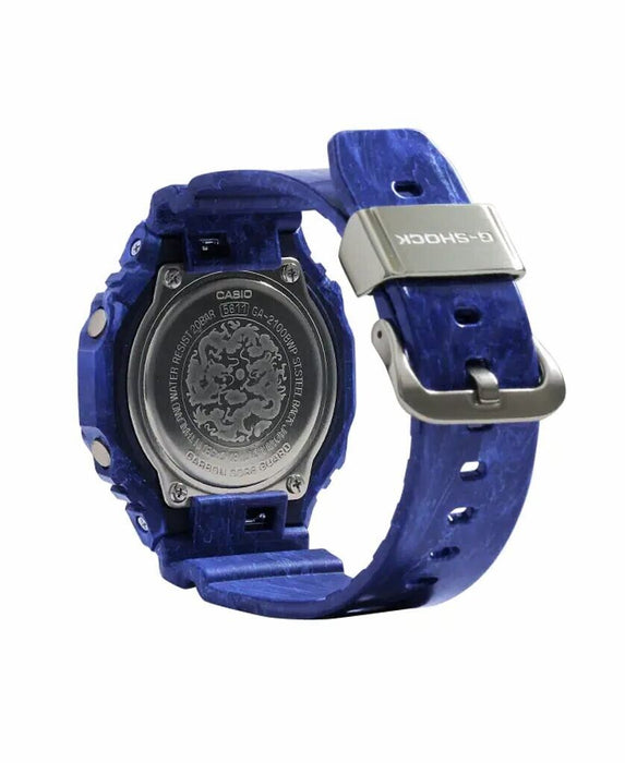 Casio G-Shock GA-2100BWP-2 Carbon Blue Porcelain Analog Digital Watch GA-2100