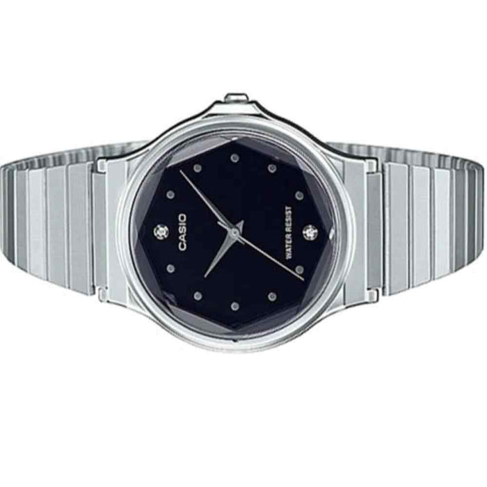 Casio MQ-1000D-1A W/ Natural Diamonds Analog Stainless Steel Watch MQ-1000 +Case