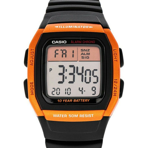 Casio W-96H-4A2 Original Multifunction 50M WR Sport Orange Mens Watch W-96H New