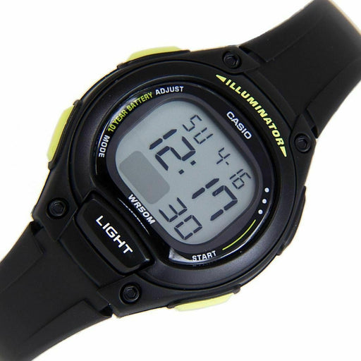 Casio LW-203-1B Ladies Boys Black Resin Strap Digital Watch LW-203 New Original