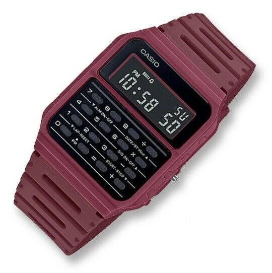 Casio CA-53WF-4B Calculator Red Mens Time — Classi Original Digital Finest New Watch