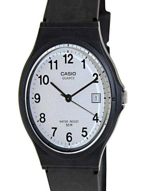 Casio MW-59-7B Analog Resin Mens Watch Date Display 50m WR Original New MW-59