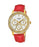 Casio LTP-2087GL-4A Original New Red Leather Ladies Analog Watch 50m WR LTP-2087