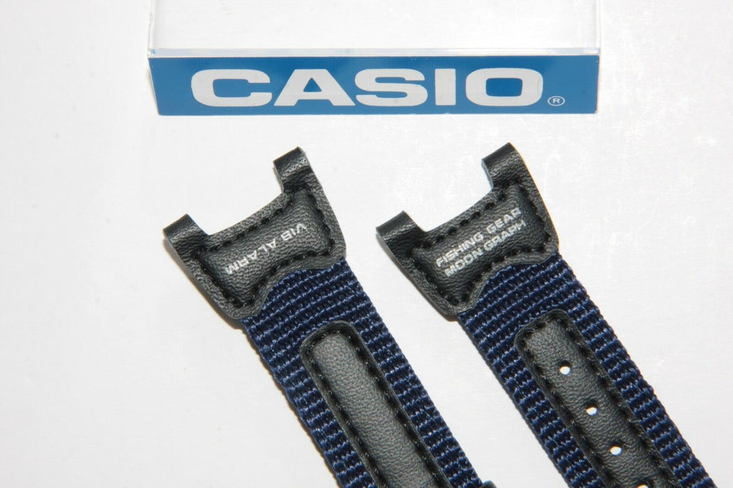 CASIO Pro-Trek PRS-400B-2 Original Black Blue Leather Watch BAND Strap PRS-400