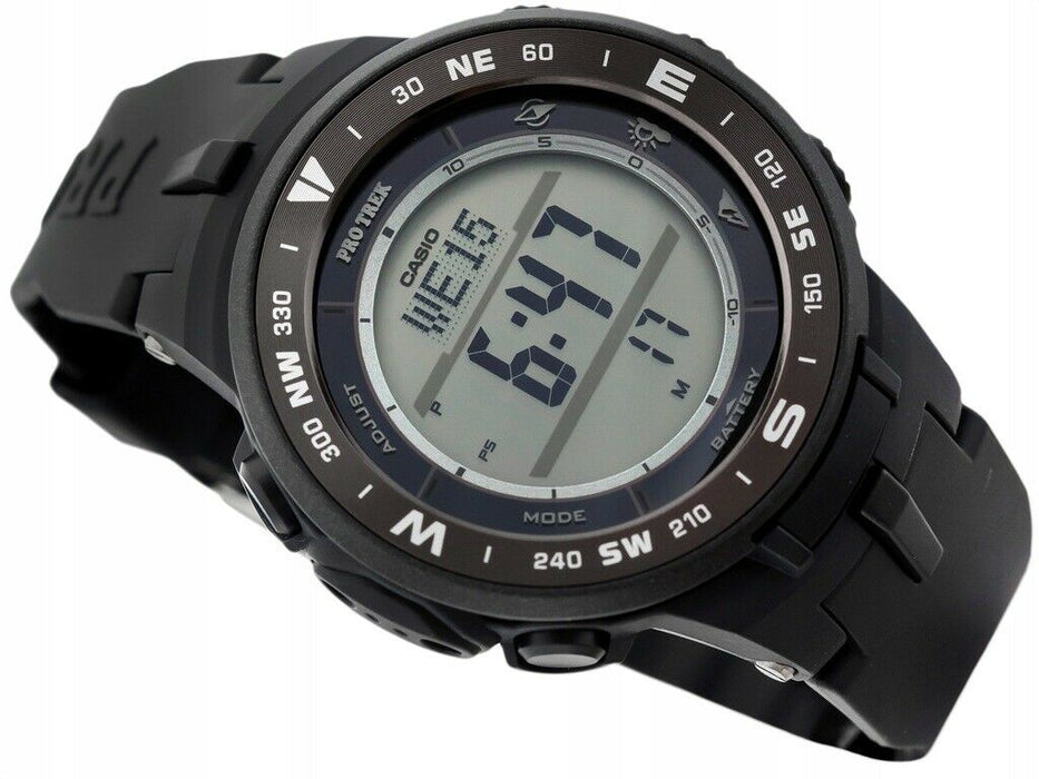 Casio Pro-Trek PRG-330-1 Tough Solar Black Resin Digital Mens Wristwatch PRG-330