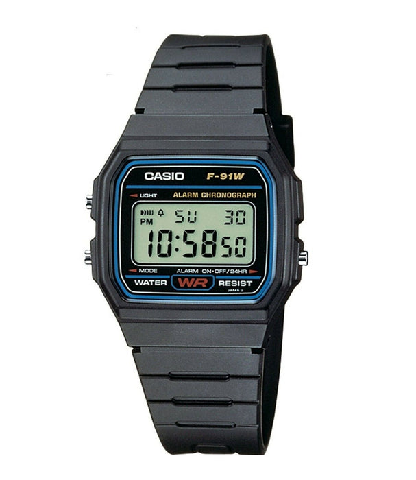 Casio F-91W Genuine Original Alarm Chronograph Digital Retro Watch New F-91 F91