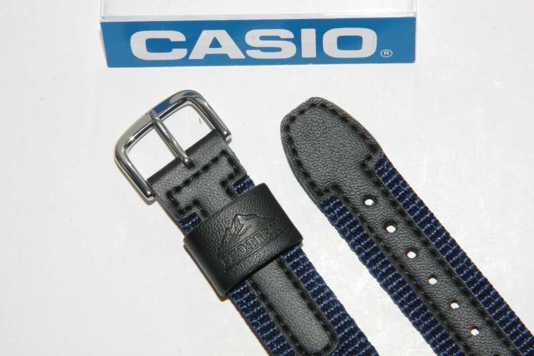 CASIO Pro-Trek PRS-400B-2 Original Black Blue Leather Watch BAND Strap PRS-400