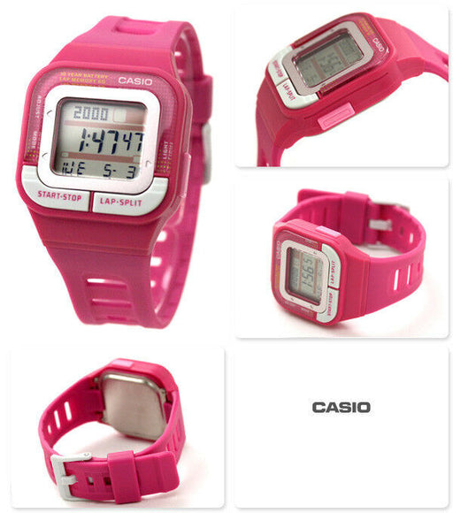 Casio Original New SDB-100-4A Pink  Digital Running Watch Lap Memory 60 SDB-100