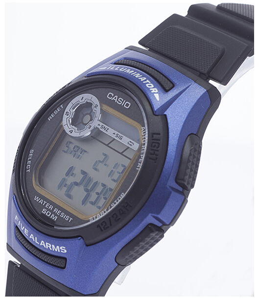 New Original Casio W-213-2A  Illuminator Timer Alarm 50M WR Mens Watch W-213
