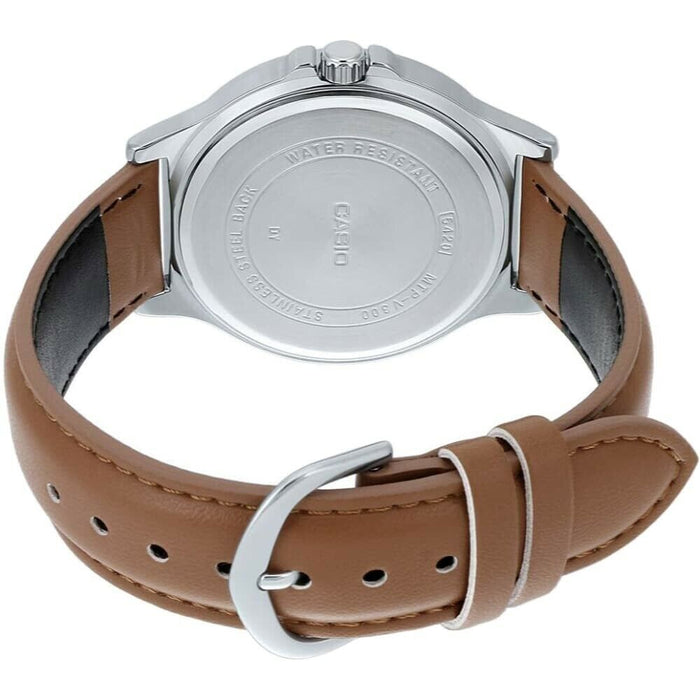 Casio MTP-V300L-1A3 New Original Analog Mens Watch Leather Band MTP-V300