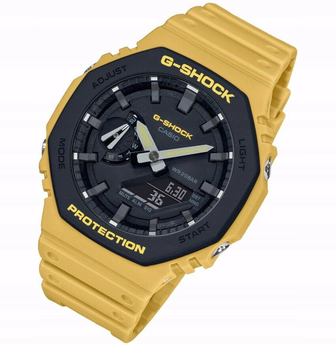 Casio G-Shock GA-2110SU-9A Carbon Core Guard Yellow Analog Digital Watch GA-2100