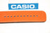 Casio Original AW-591MS-1A Watch Band Resin Nylon Black & Orange 2 Pins Included