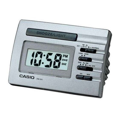 Casio DQ-541-8R Small Silver LED Digital Travel LCD Display Alarm Clock DQ-541