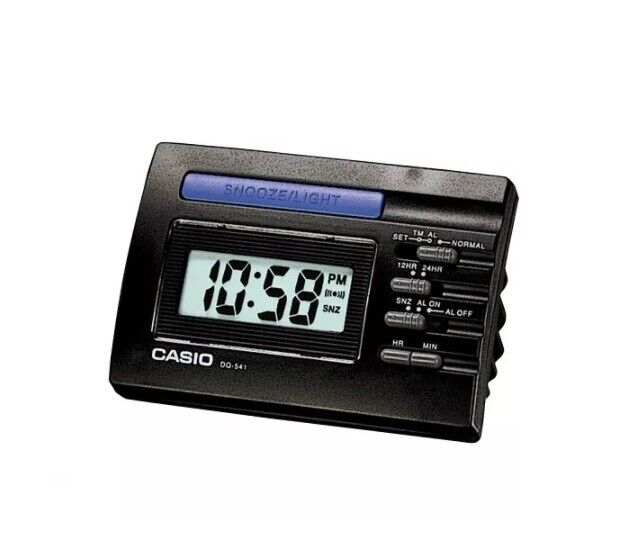 Casio DQ-541-1R Small Black Digital Travel LCD Display Alarm Clock — Finest Time