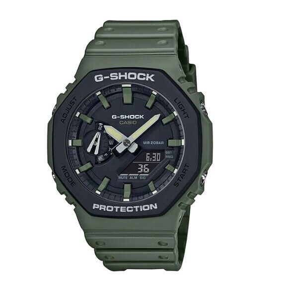 Casio G-Shock GA-2110SU-3A Carbon Core Guard Green Analog Digital Watch GA-2100